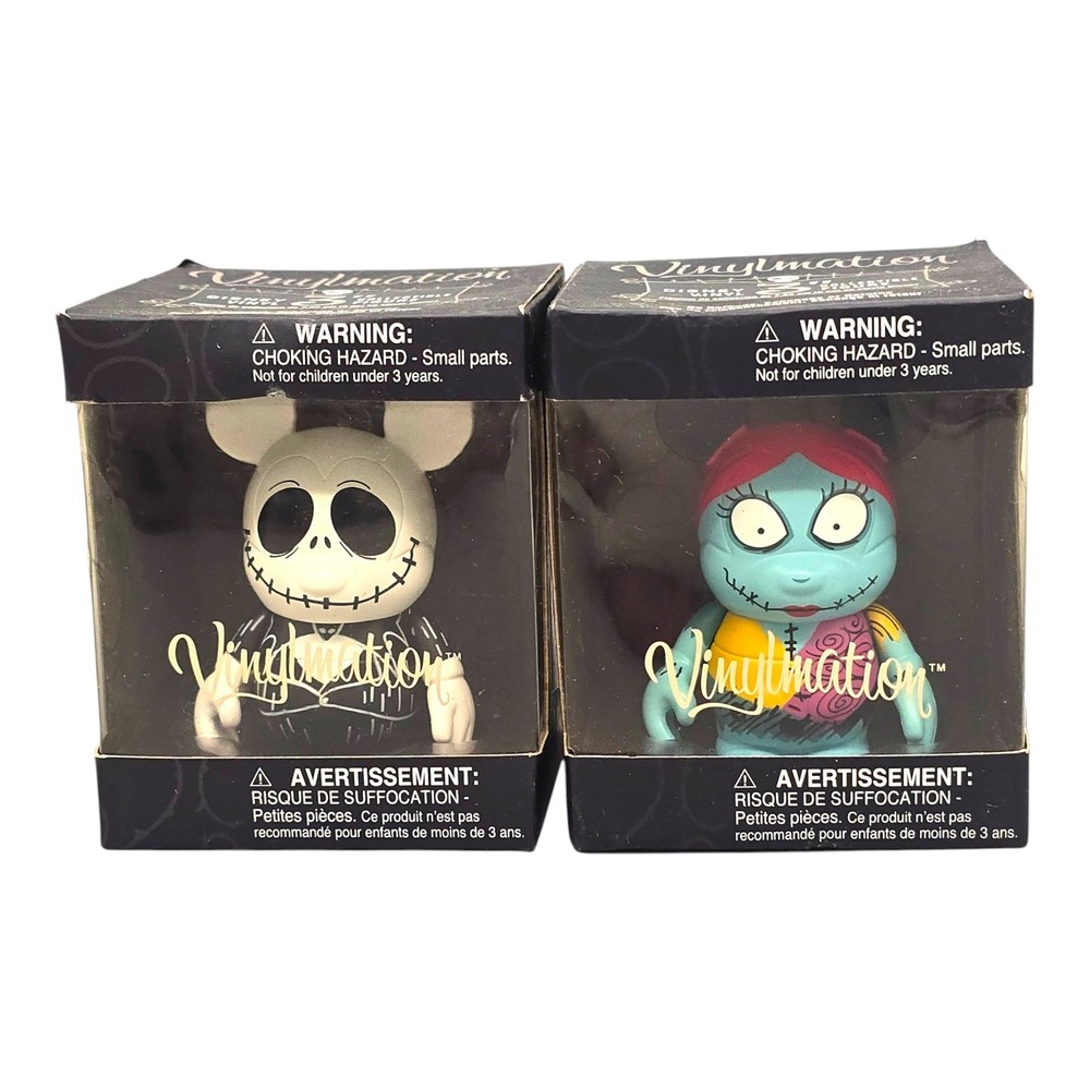Disney Vinylmation Nightmare Before Christmas Jack Skellington Sally 3in Figures